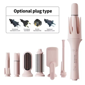 Fer à friser électrique multifonctionnel, <span class=keywords><strong>mini</strong></span> fer à friser professionnel portable 7 en 1, fer à friser automatique rotatif avec 4 têtes interchangeables - Product Image 5