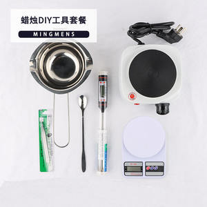 <span class=keywords><strong>Kit</strong></span> d'outils pour bougies parfumées DIY avec pot à fondue, balance et thermomètre pour la fabrication artisanale de bougies en cire - Product Image 1