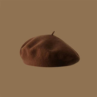 Elegante boina de lana para mujer, gorra de artista de color sólido, Boinas Tam, sombrero ligero, cálido y suave para fiestas, bodas, uso diario