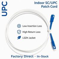 Cordon de raccordement en fibre optique simple mode simplex pour intérieur, 2 mètres