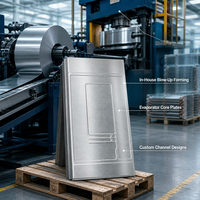 Plaque froide soufflée en alliage d'aluminium à liaison par rouleaux pour dissipation thermique de station de base 5G, spécifications personnalisées
