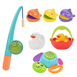 Aimant de salle de bain pour bébé, jeux de pêche à la tortue, jouets de bain d'eau pour enfants, jeux avec cannes à pêche - Product Image 1
