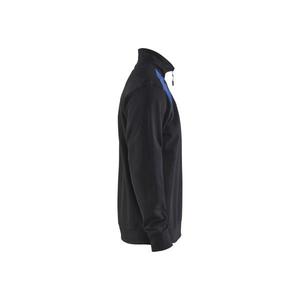 BLAKLADER - 335311589985L Sudadera de 2 tonos con media cremallera Negro/Azul aciano-EAN 7330509456262 WORK HOODIES - Product Image 3