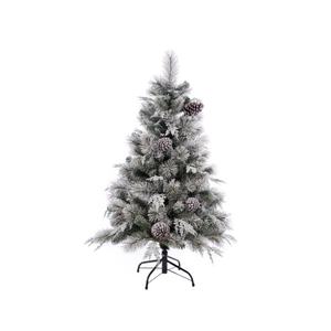 Moderno 48 pulgadas pequeño 8 piñas pie artificial PVC árbol de Navidad con 249 puntas de aguja de pino mixto flocado - Product Image 1