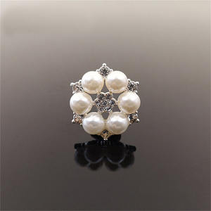 Offre Spéciale prix bas or Argent Fleur Strass Petit pendentif perle bouton - Product Image 4