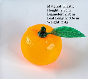 Mini Nhựa Đường Cam Nhân Tạo Trái Cây Trang Trí Với Lá Mô Hình Thực Tế 2.8Cm Thân Thiện Với Môi Chất Lượng Cao Trang Trí Nội Thất - Product Image 3
