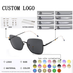 Gafas de Sol Rectangulares con Montura Metálica Completa, Lentes Verdes, Protección UV400, Unisex, para Uso en Exteriores - Product Image 3