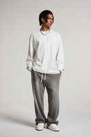 Pantalon de survêtement homme personnalisé en coton épais 450 g/m², coupe oversize, effet vieilli, logo personnalisé, style vintage, jambe large, délavé à l'acide, évasé