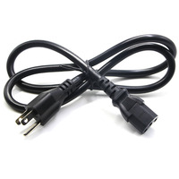 Câble d'alimentation CA noir de 1,8 m, 20 ampères, 125 volts, 3 broches, pour appareils électroniques, appareils ménagers, téléviseurs, ordinateurs, connecteur IEC C13