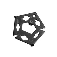 Outil multifonctionnel portable en acier inoxydable pour cartes de crédit, pour situations d'urgence en extérieur, avec ouvre-bouteille