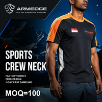 Maillot de sport OEM ajusté à col ras du cou, en maille color block avec broderie 3 positions en spandex, uniforme d'équipe