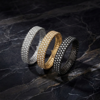 Nouveau bracelet tennis en acier inoxydable 316 avec zircone cubique 5A et motif nid d'abeille, style tendance, bijoux de luxe pour homme Xinyashang
