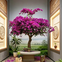 ARTFLORA Pohon Bougainvillea Buatan dari Kayu Solid, Mirip Asli, Ukuran Besar untuk Dekorasi Dalam Ruangan di Pusat Perbelanjaan, Grosir Tanaman Hias