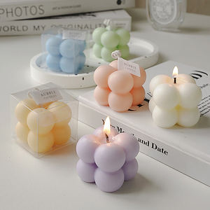 Vela Aromática <span class=keywords><strong>Mini</strong></span> de Cera de Soja en Forma de Burbuja al por Mayor, Bonita Decoración para el Hogar, Regalo de Boda, Hecha a Mano, Caja Transparente, Aroma Dulce - Product Image 1