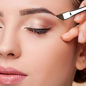 <span class=keywords><strong>Pinceau</strong></span> Eyeliner Angle en Aluminium <span class=keywords><strong>Pinceau</strong></span> de Maquillage Simple Incliné Petit Revêtement Ailé Application Contrôle de Précision Angle Plat - Product Image 6
