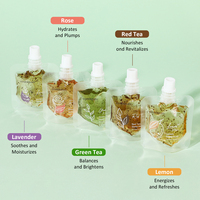 Lot de 5 masques de sommeil naturels comprenant du thé rouge Rose citron thé vert et lavande hydratant rafraîchissant GUOYAOLIFU ensemble de masques de sommeil