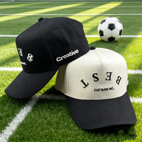 Casquette personnalisée à 5 panneaux avec logo brodé, casquette snapback à 5 panneaux, casquette de baseball bicolore, casquette A-Frame pour la zone des fans