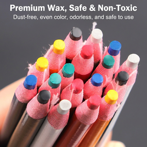 Lápices de Cera Profesionales de 6 <span class=keywords><strong>Colores</strong></span>, No Tóxicos, Sin Necesidad de Sacapuntas, Marcadores de Cera Solubles en Agua con Dibujo Suave para Tela, Papel y Cartón - Product Image 4