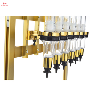 Nuovo Espositore <span class=keywords><strong>da</strong></span> Tavolo Dorato per Oli Essenziali e Profumi, Dispenser per 6 Bottiglie <span class=keywords><strong>da</strong></span> 375ml per Decorazioni Matrimoniali - Product Image 5