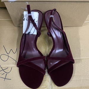 Sandalias de Tacón de Satén para Mujer, con Tiras Cruzadas en la Parte Delantera, Correa de Tobillo con Hebilla, Punta Redonda, para Verano - Product Image 5