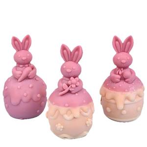 <span class=keywords><strong>Bougie</strong></span> décorative <span class=keywords><strong>de</strong></span> Pâques en forme <span class=keywords><strong>de</strong></span> lapin en crème, <span class=keywords><strong>bougie</strong></span> aromathérapeutique en forme <span class=keywords><strong>de</strong></span> lapin en coquille d'œuf pour la fête - Product Image 2