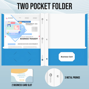 Exclusivo para Comercio Transfronterizo: Carpeta de Plástico con Clip de 3 Puntas Metálicas para Organización de Documentos de Oficina - Product Image 4