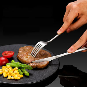 Juego de cubiertos de oro mate Cucharas de acero inoxidable de alta calidad de 4 piezas Logotipo personalizable para la escuela Hogar Hoteles Bodas Juego de cubiertos - Product Image 5