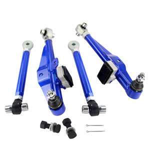 Kit de bras de suspension inférieurs réglables Poyracing pour Nissan S14, système de suspension Panarm en acier bleu - Product Image 3