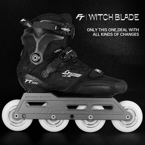 Chaussures de roller de vitesse en ligne d'extérieur OEM CNC avec cadre en aluminium, 4 roues, roulements ABEC-9, interaxe 150mm 165mm 195mm - Product Image 3