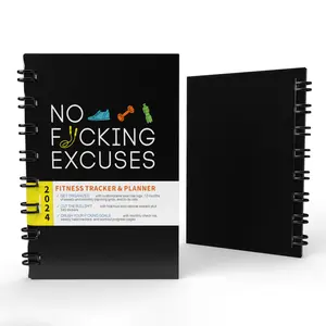 2024 cuaderno de seguimiento de fitness planificador de 12 meses para aplastar tu cuaderno diario de entrenamiento de ajuste de objetivos de fitness