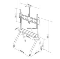 Dudukan TV Lantai Berputar Ukuran Besar 55-120 Inci R10 R12 900*600mm
