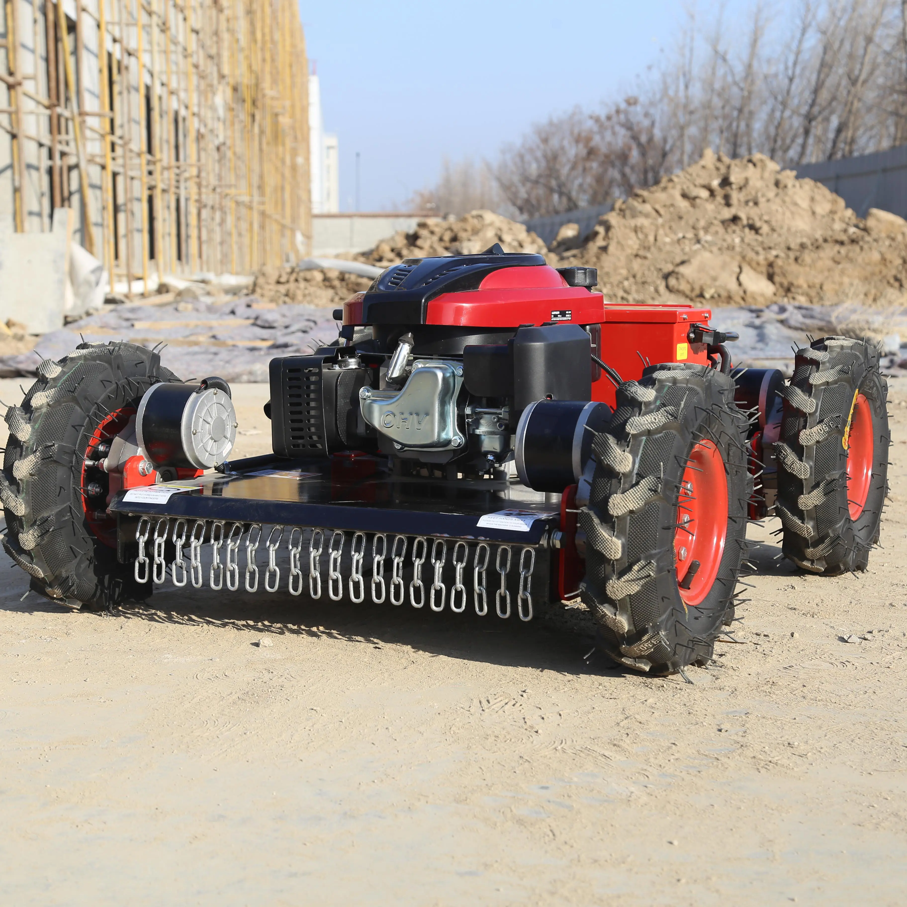 Tarım elektrik uzaktan kumanda AI robot çim biçme makinesi için yüksek kalite CE onaylaması ÇALI KESİCİ paletli çim biçme makinesi