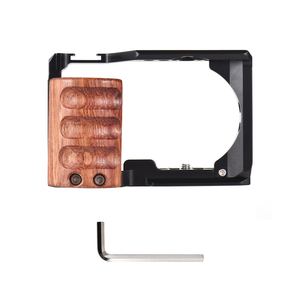 Jaula de cámara Andoer, jaula de vídeo de aleación de aluminio con montura de zapata fría, roscas de 1/4 pulgadas y 3/8 pulgadas para cámara <span class=keywords><strong>Sony</strong></span> 2017 - Product Image 6