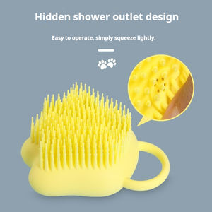 Cepillo de Baño de Silicona Suave Ecológico para Perros y Gatos, Cepillo de Champú Espumoso para Ducha de Mascotas con Dispensador de Jabón - Product Image 6