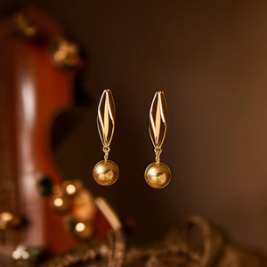 Boucles d'oreilles pendantes tendance en acier inoxydable 316L plaqué or PVD, durables et résistantes E-0395-200-223 - Product Image 2