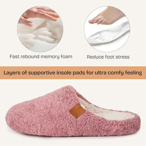 Chaussons d'intérieur légers et confortables pour femmes, en mousse à mémoire de forme haute densité, doux et moelleux - Product Image 6