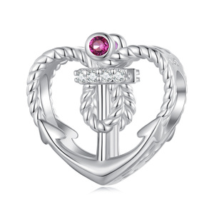 S925 argento life and death love beads lettere inglesi a forma di cuore perline fai da te accessori per gioielli - Product Image 3