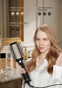 Sèche-cheveux et volumateur professionnel 4-en-1 à air chaud ionique négatif 1200W, brosse coiffante électrique - Product Image 2