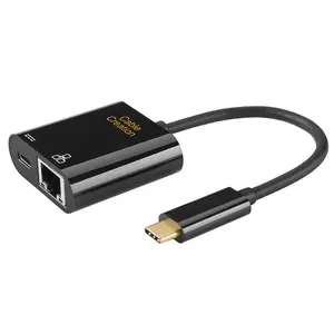 Konverter Kartu Jaringan Lan Rj45 3.1 Hub USB C Ke Adaptor Ethernet dengan USB C PD