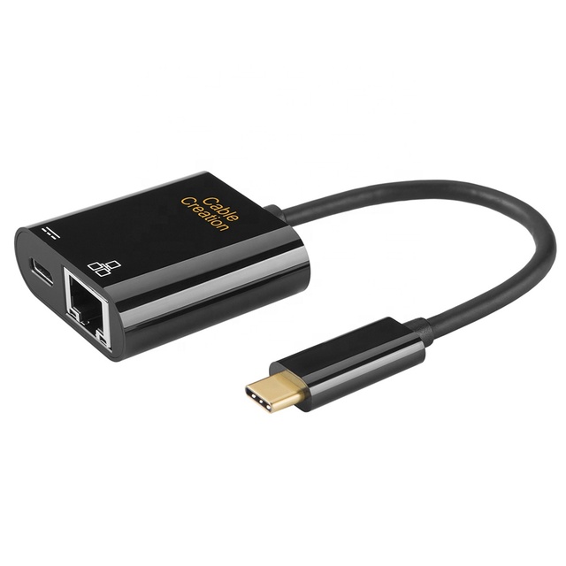 USB-C to Ethernet Adapter PD Charging Converter External Wired Network Card LAN Converter Rj45 3.1 Hub for Laptop Products Stock