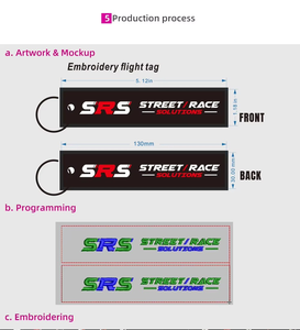 איכות גבוהה סילון רקמת מפתח טבעות טבעות מפתח תיקון אישית מאהב צורה תג מפתח - Product Image 6