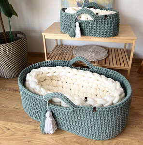 Venta al por mayor bebé nido tumbona Moisés cesta <span class=keywords><strong>de</strong></span> ganchillo bebé cambiador cesta ducha <span class=keywords><strong>regalo</strong></span> para Nweborn - Product Image 5