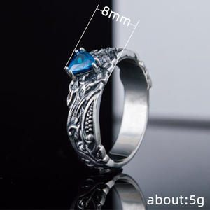 Anello F574 in Argento con Moissanite Taglio Cuore, Montatura a Griffe, Anello di Fidanzamento con Gemma per Donna - Product Image 5
