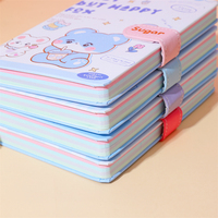 Carnet à couverture rigide 32K avec boucle magnétique, journal mignon motif ours, 132 feuilles quadrillées, plusieurs designs, cadeau scolaire pour enfants, papeterie en gros