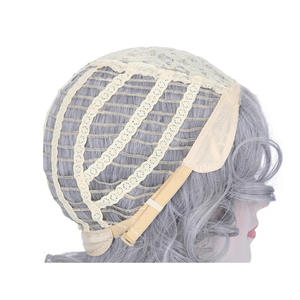 Nueva Peluca Corta y Rizada para Mujer Estilo Europeo Americano, Base de Encaje Natural, Fibra Sintética, Gorro Pequeño, Color <span class=keywords><strong>Gris</strong></span> Plateado, Peluca para Mamá - Product Image 3