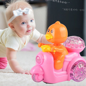 Tricycle électrique en forme de canard avec lumières et musique pour bébés de 0 à 24 mois, jouet en plastique pour enfants - Product Image 1