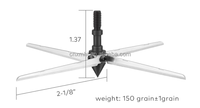 Pointes de flèches de survie hybrides à 4 lames en acier inoxydable HT 420, 100-125 grains, à visser, pour arcs et arbalètes de chasse