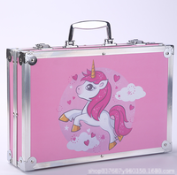 Ensemble de dessin pour enfants de 145 pièces avec étui en aluminium, peinture lavable, kit de fournitures artistiques pour enfants, cadeau de vacances