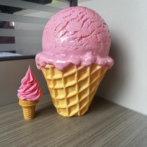 Ornement créatif en forme de cuillère à glace de 11 pouces, mignon, en PVC, pour ranger les pièces de monnaie, cadeau pour enfants, tirelire, modèle alimentaire de Noël - Product Image 3
