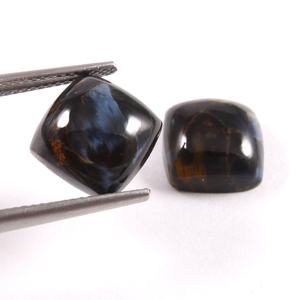 Belle forme de coussin lâche Pietersite Cabochons pierre précieuse naturelle en ambre saphir certifié IGI - Product Image 1